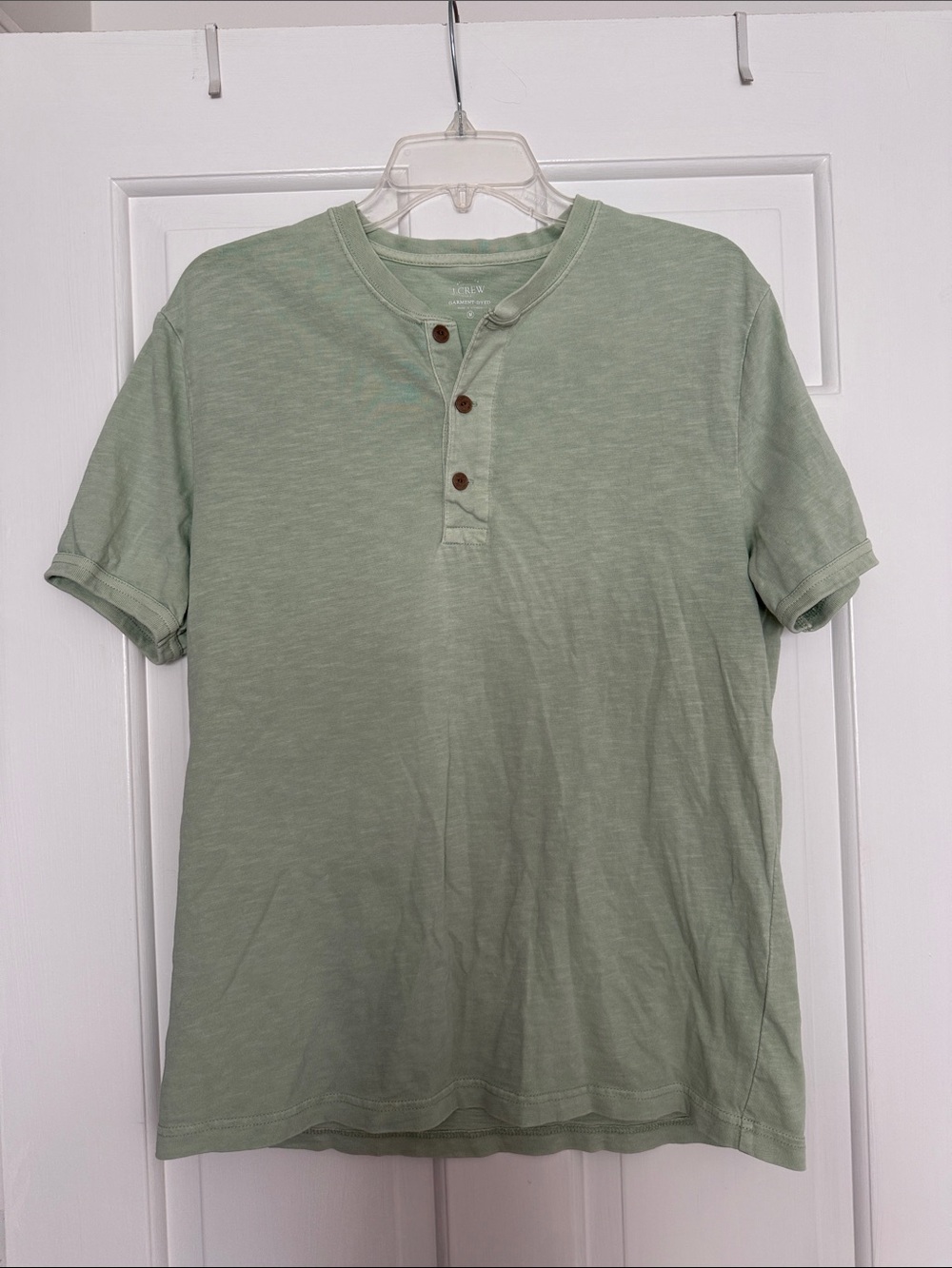 Mens J. Crew Sage Green Short-Sleeve Shirt